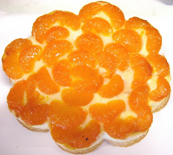 Quarkblume mit Mandarinen